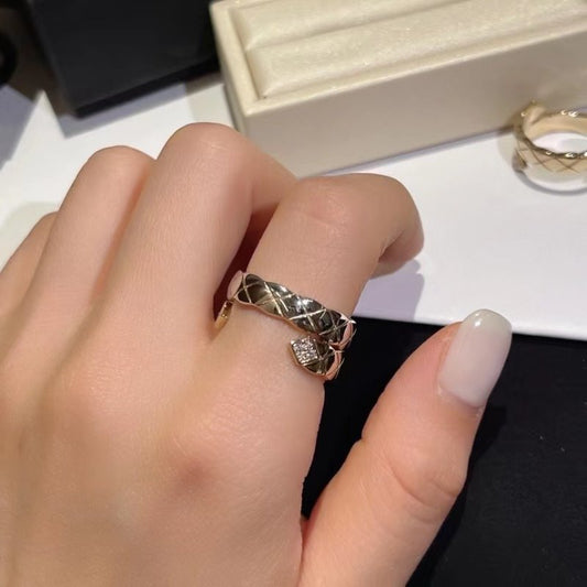 Chanel Diamond Plaid Ring JWL00807