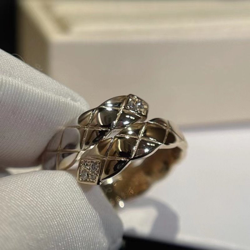 Chanel Diamond Plaid Ring JWL00807