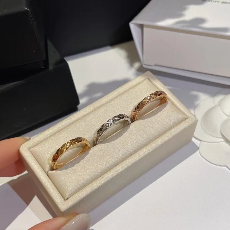 Chanel Diamond Plaid Ring JWL00808