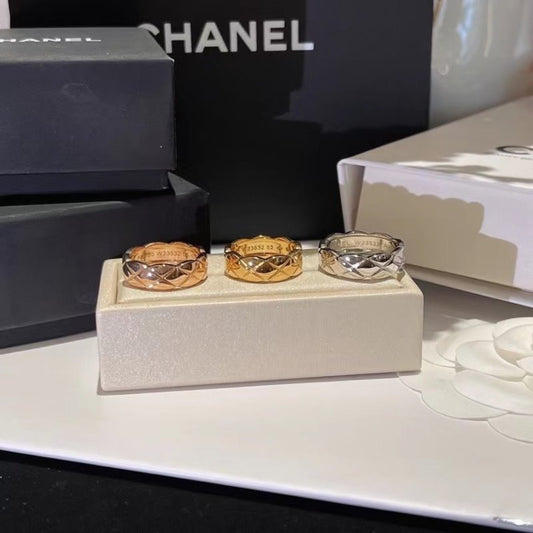 Chanel Diamond Plaid Ring JWL00809