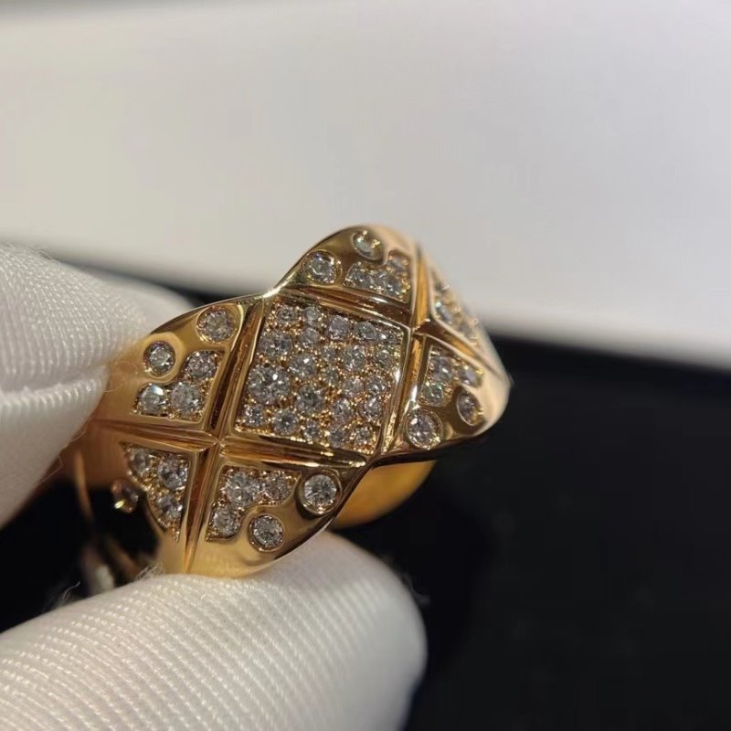 Chanel Diamond Plaid Ring JWL00811