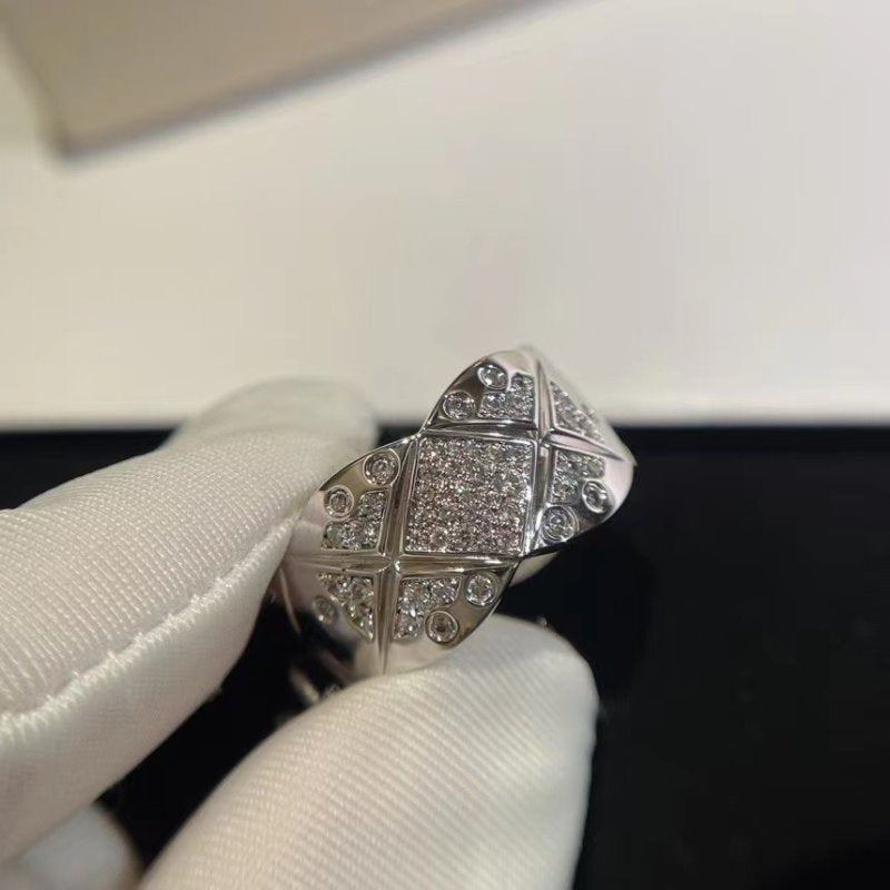 Chanel Diamond Plaid Ring JWL00811