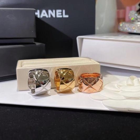Chanel Diamond Plaid Ring JWL00813