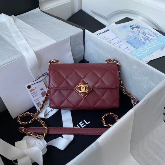 Chanel Maroon Flap Bag BCH00754
