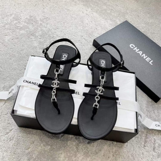 Chanel Rhinestone Sandals SHS05540