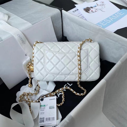 Chanel White Flap Bag BCH00761