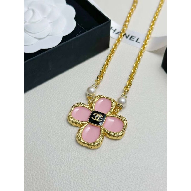 Chanel Pink Color Necklace JWL00244