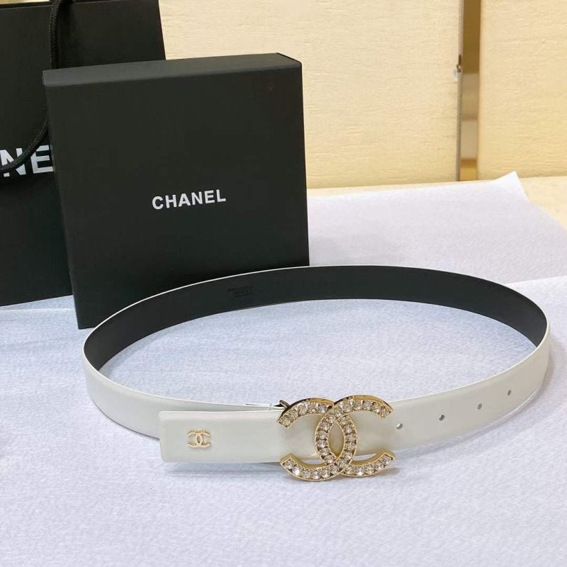 Chanel Rhinstone CC Cowhide Belt WB001173