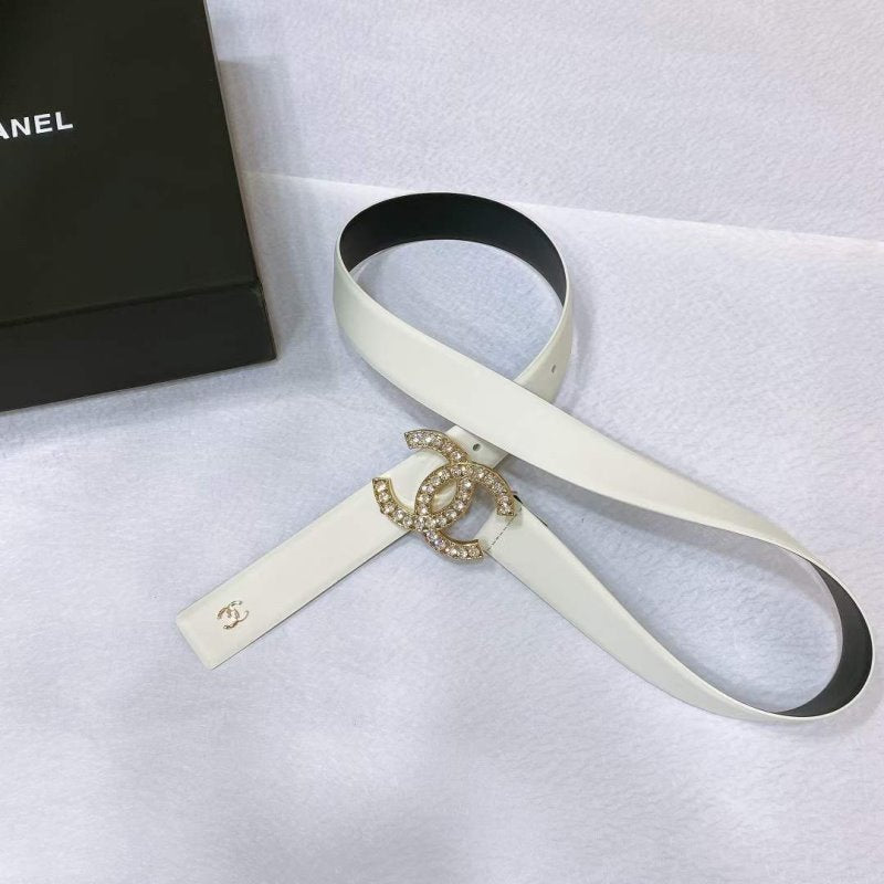 Chanel Rhinstone CC Cowhide Belt WB001173