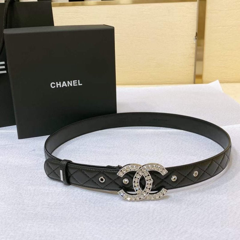Chanel Rhinstone CC Cowhide Belt WB001176
