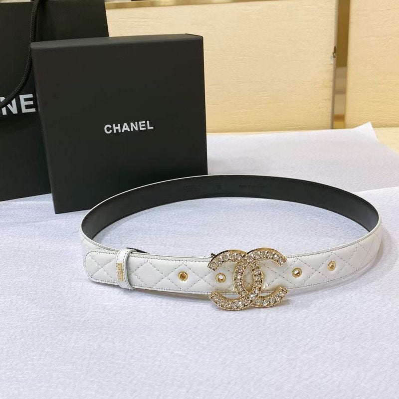 Chanel Rhinstone CC Cowhide Belt WB001177