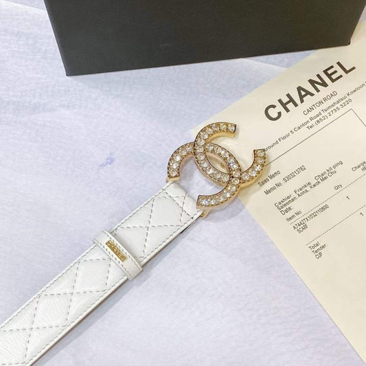 Chanel Rhinstone CC Cowhide Belt WB001177