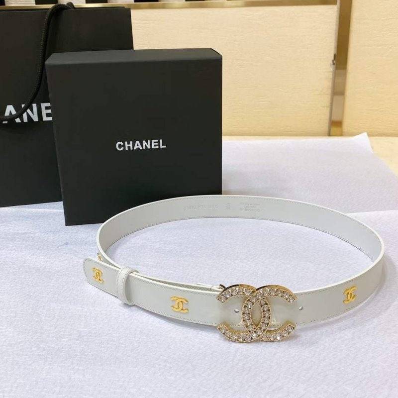 Chanel Rhinstone CC Cowhide Belt WB001179