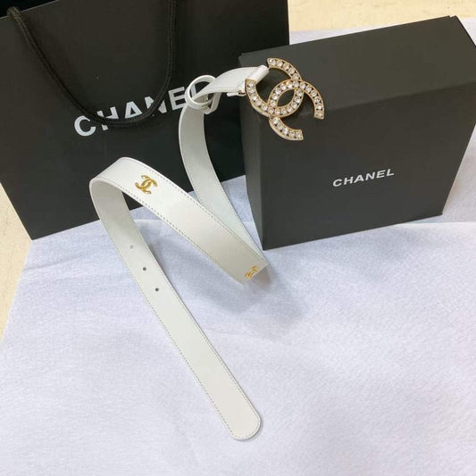 Chanel Rhinstone CC Cowhide Belt WB001179