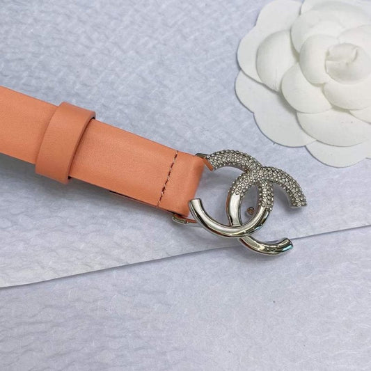 Chanel Rhinstone CC Cowhide Belt WB001180