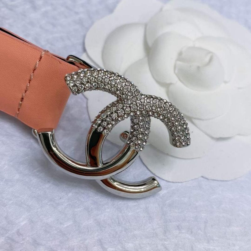Chanel Rhinstone CC Cowhide Belt WB001180