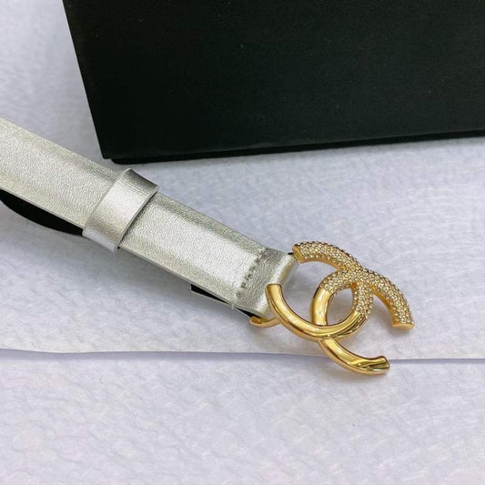 Chanel Rhinstone CC Cowhide Belt WB001181