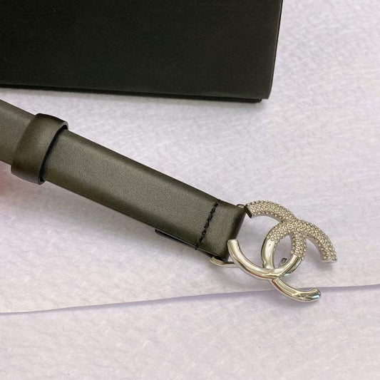 Chanel Rhinstone CC Cowhide Belt WB001182