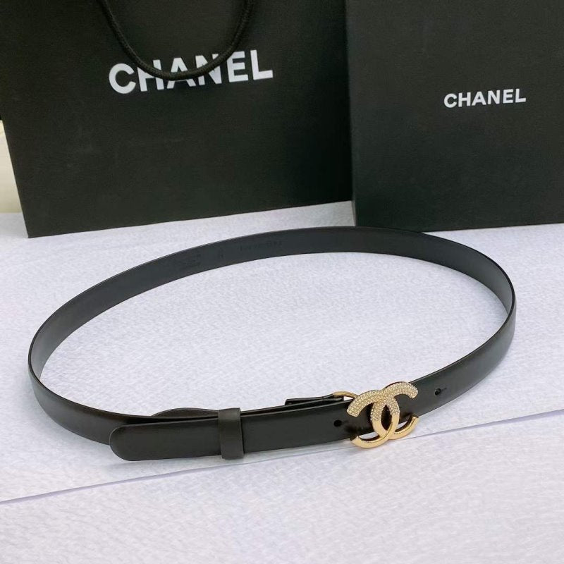 Chanel Rhinstone CC Cowhide Belt WB001183