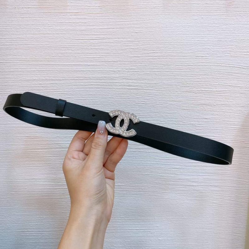 Chanel Rhinstone CC Cowhide Belt WB001186