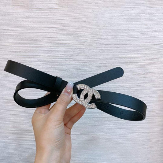 Chanel Rhinstone CC Cowhide Belt WB001186