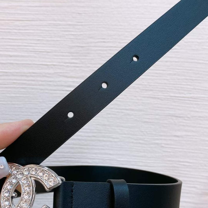 Chanel Rhinstone CC Cowhide Belt WB001186