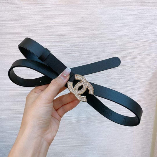 Chanel Rhinstone CC Cowhide Belt WB001187