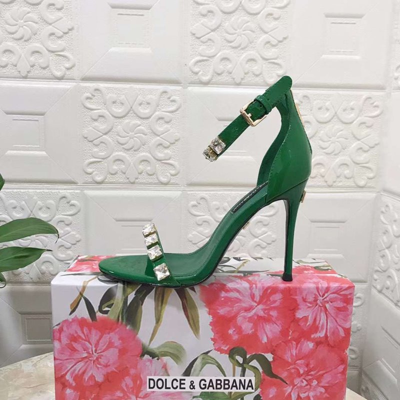 Dolce and Gabbana Flower Chunky Heel Sandals SHS05390