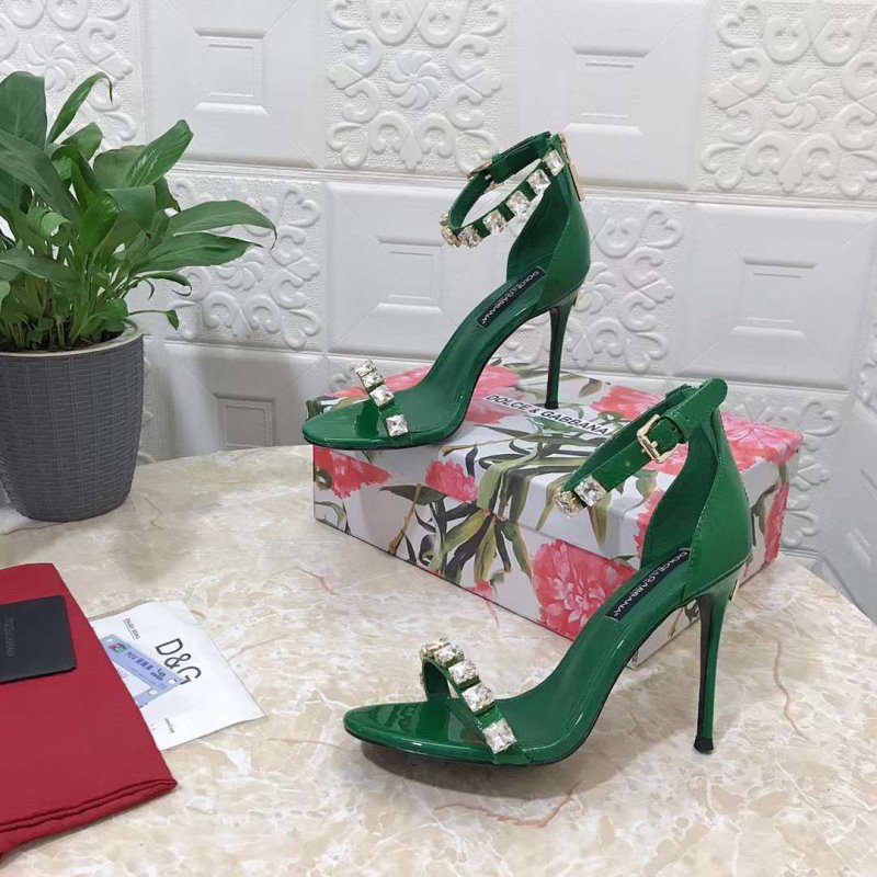 Dolce and Gabbana Flower Chunky Heel Sandals SHS05390