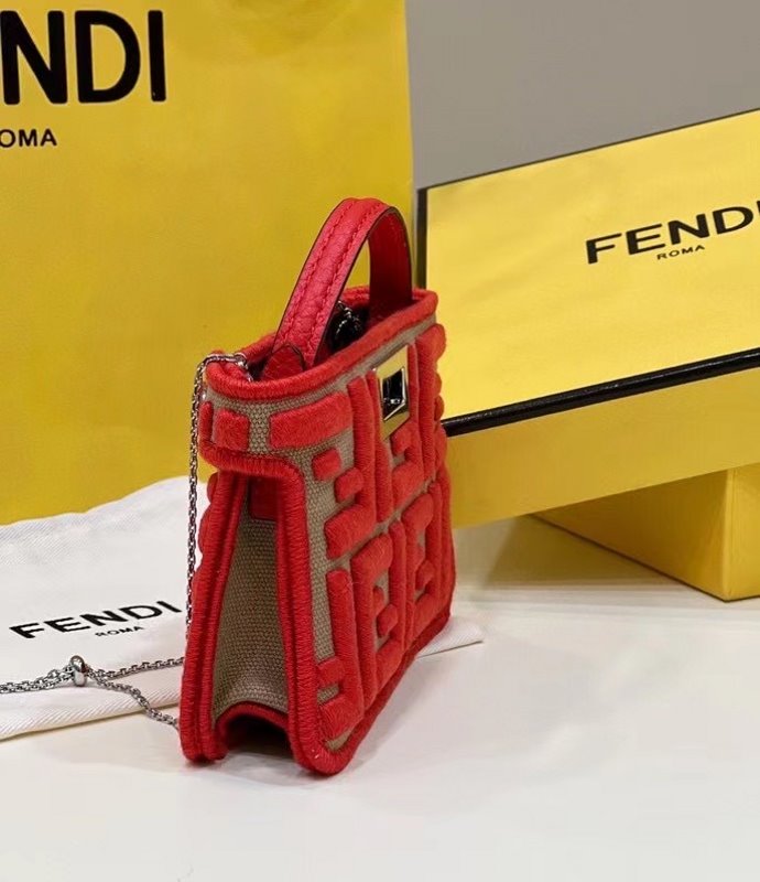 Fendi Red Peekaboo Mini Bag BFND9942