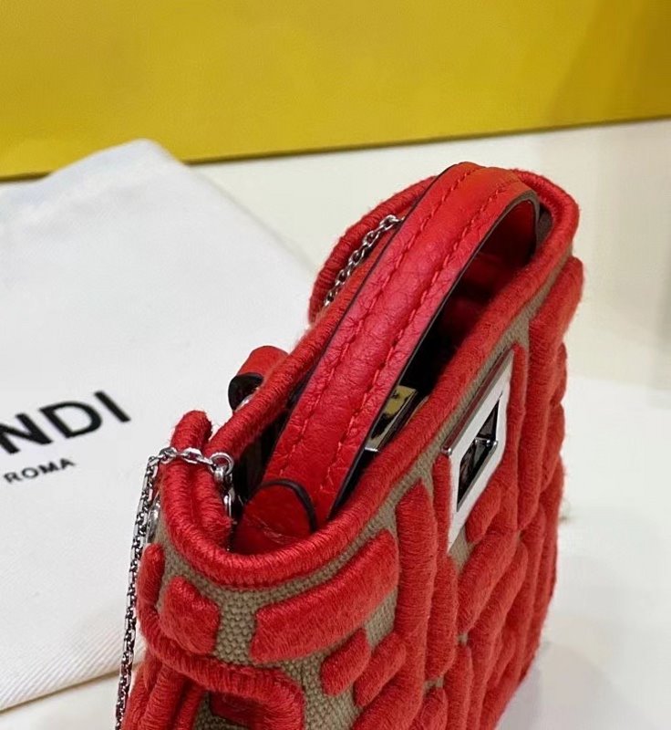 Fendi Red Peekaboo Mini Bag BFND9942