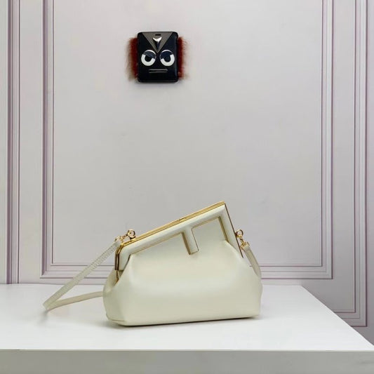 Fendi White Small Leather Bag BFND9911