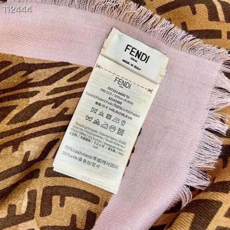 Fendi Wool Cashmere Square Scarf SS001036