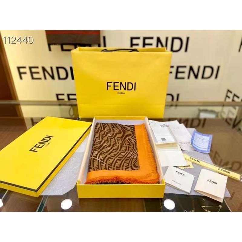Fendi Wool Cashmere Square Scarf SS001037