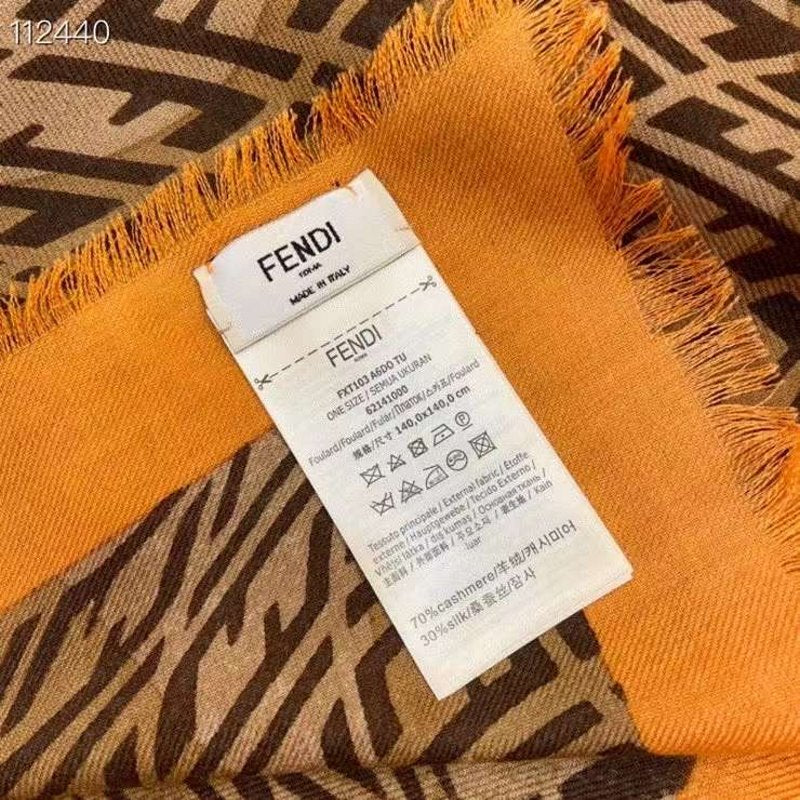 Fendi Wool Cashmere Square Scarf SS001037
