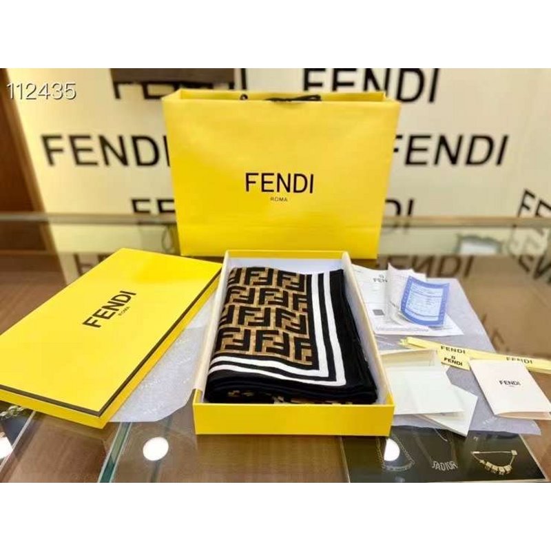 Fendi Wool Cashmere Square Scarf SS001038
