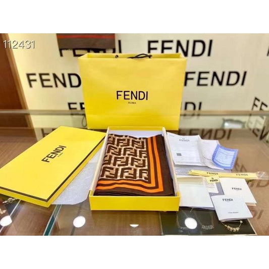 Fendi Wool Cashmere Square Scarf SS001039