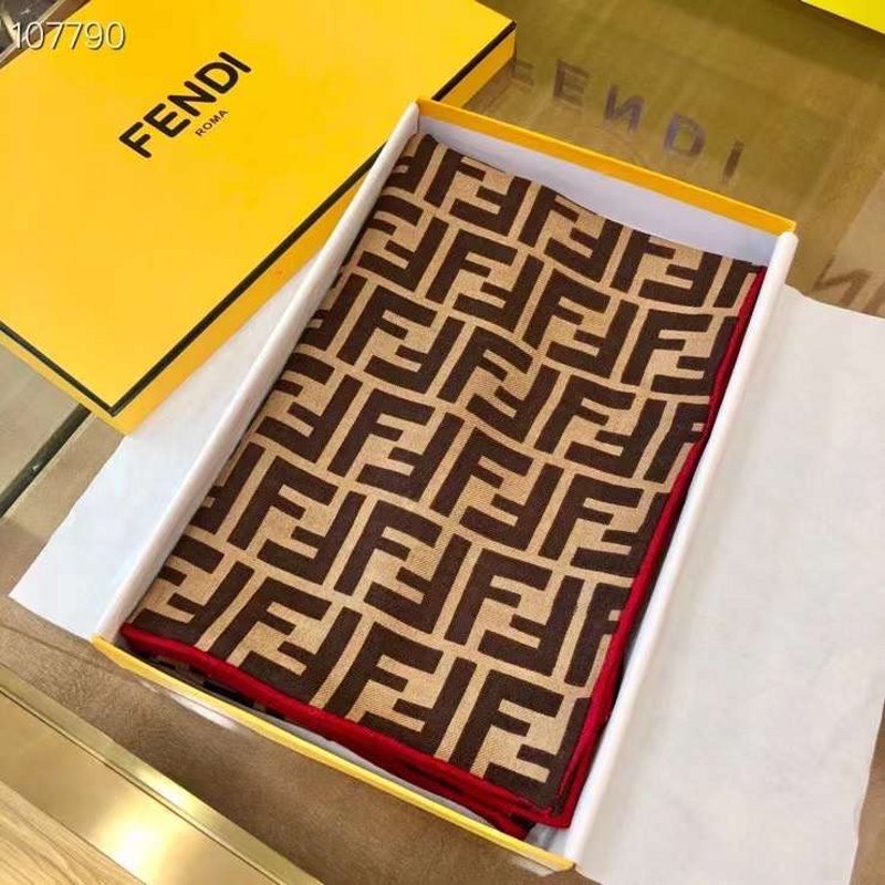 Fendi Wool Cashmere Square Scarf SS001041