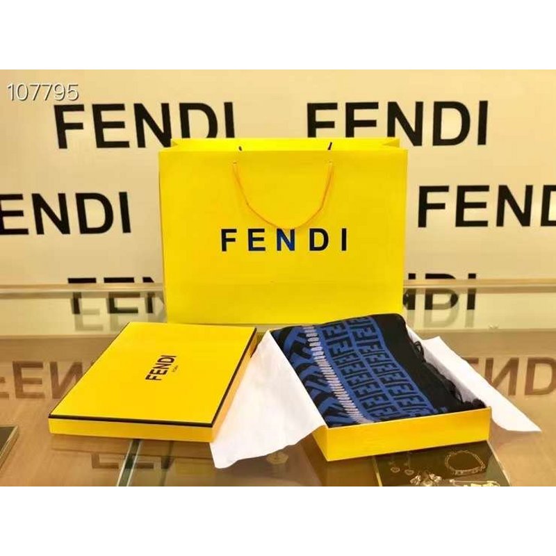 Fendi Wool Cashmere Square Scarf SS001043