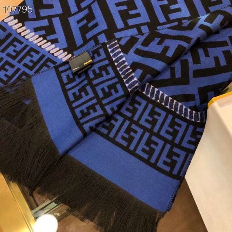 Fendi Wool Cashmere Square Scarf SS001043