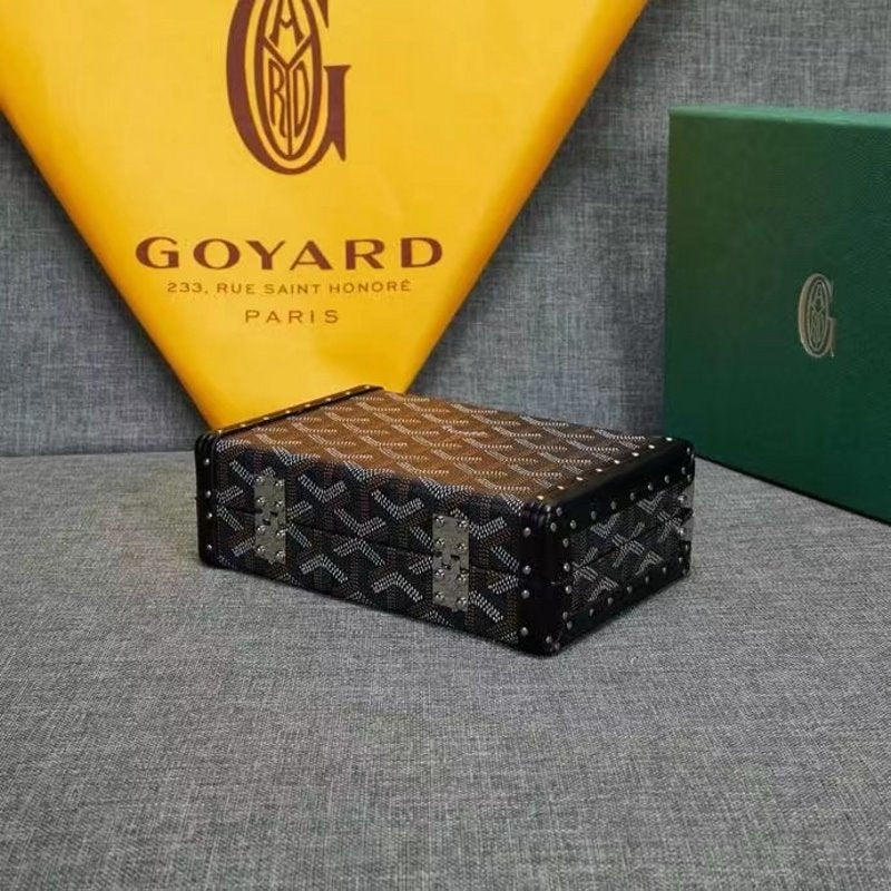 Goyard Black Wooden Box Bag GYD00157