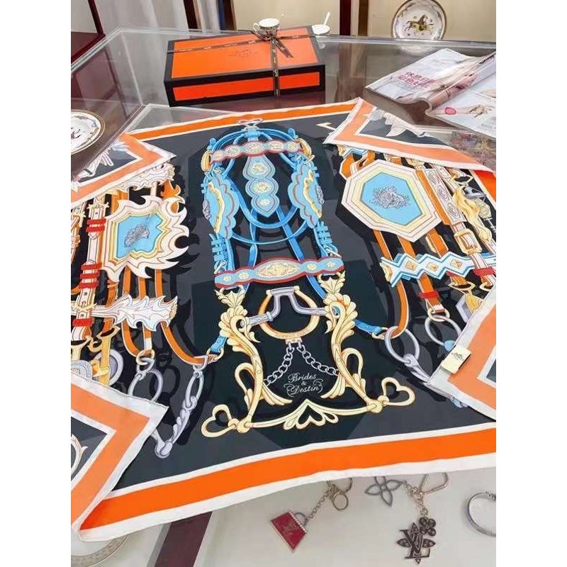 Hermes Twill Silk Square Scarf SS006019