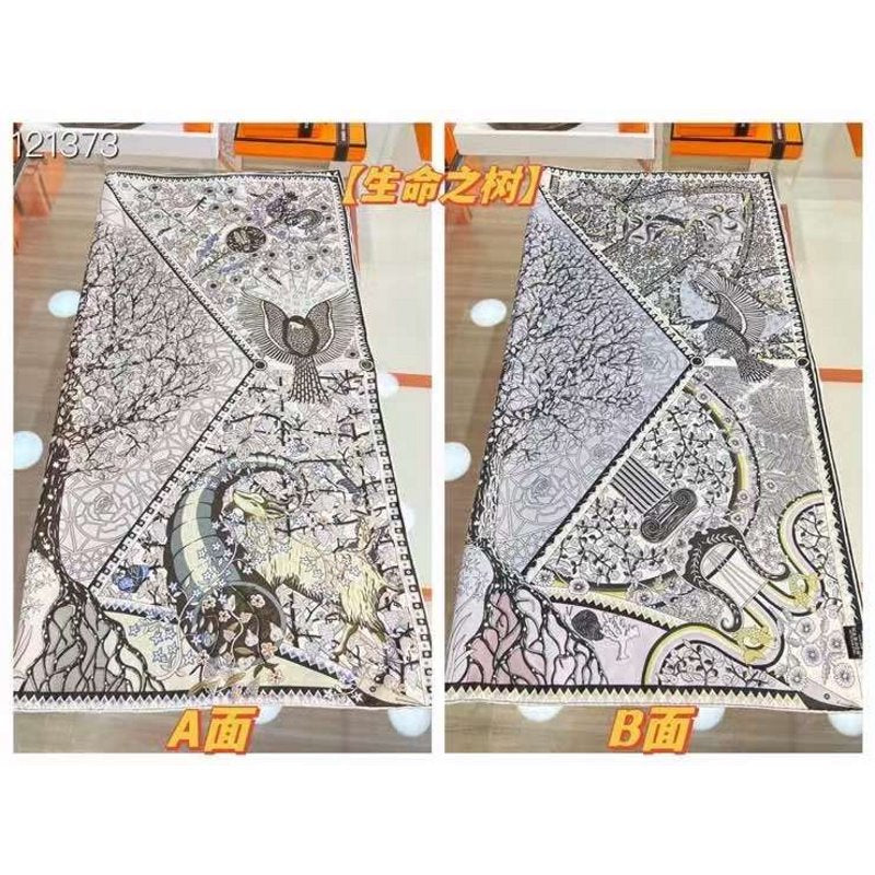 Hermes Muberry Silk Scarf SS001104