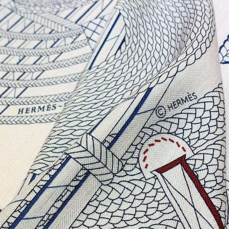 Hermes Muberry Silk and Cashmere Scarf SS001098