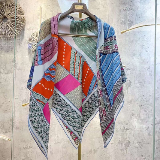 Hermes Muberry Silk and Cashmere Scarf SS001099