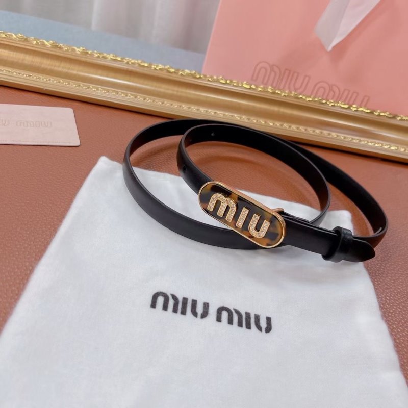 Miu Miu Black Leather  Belt  WLB01180