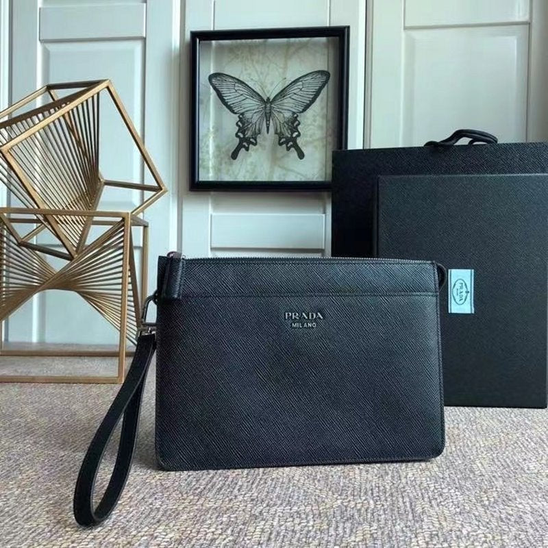 Prada Black Saffiano Leather Wallet WLB01293