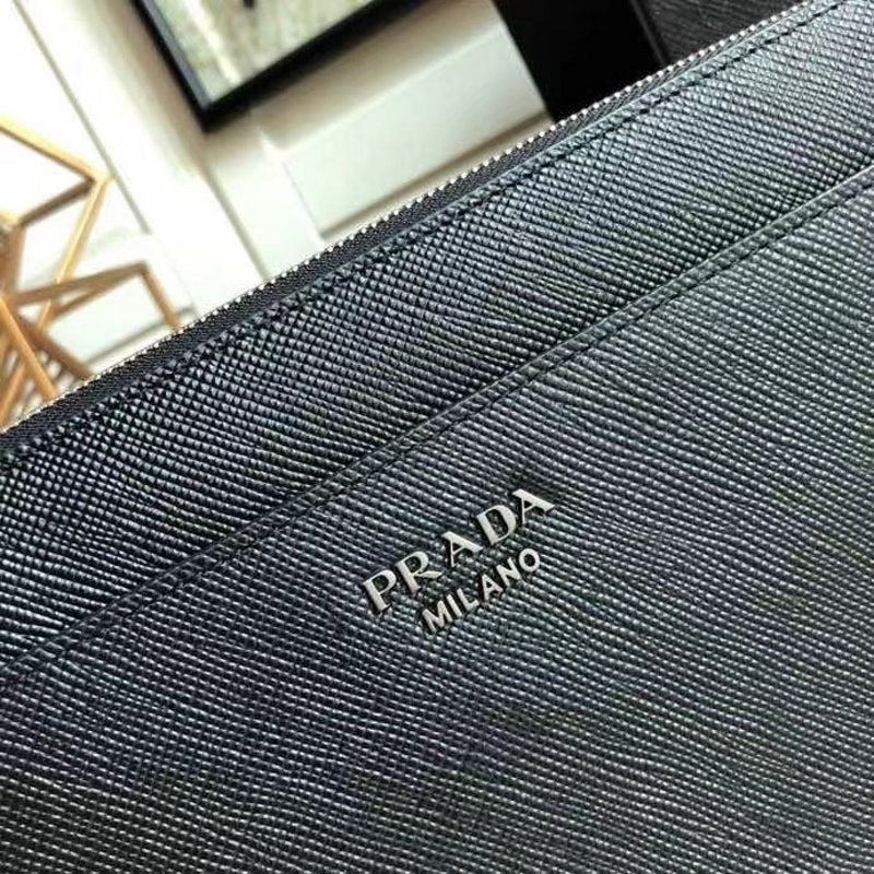 Prada Black Saffiano Leather Wallet WLB01293