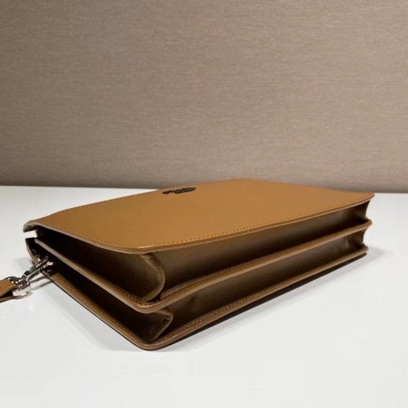 Prada Brown Saffiano Leather Wallet WLB01295