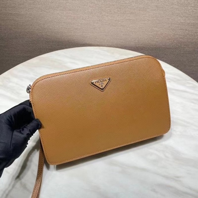 Prada Brown Saffiano Leather Wallet  WLB01296